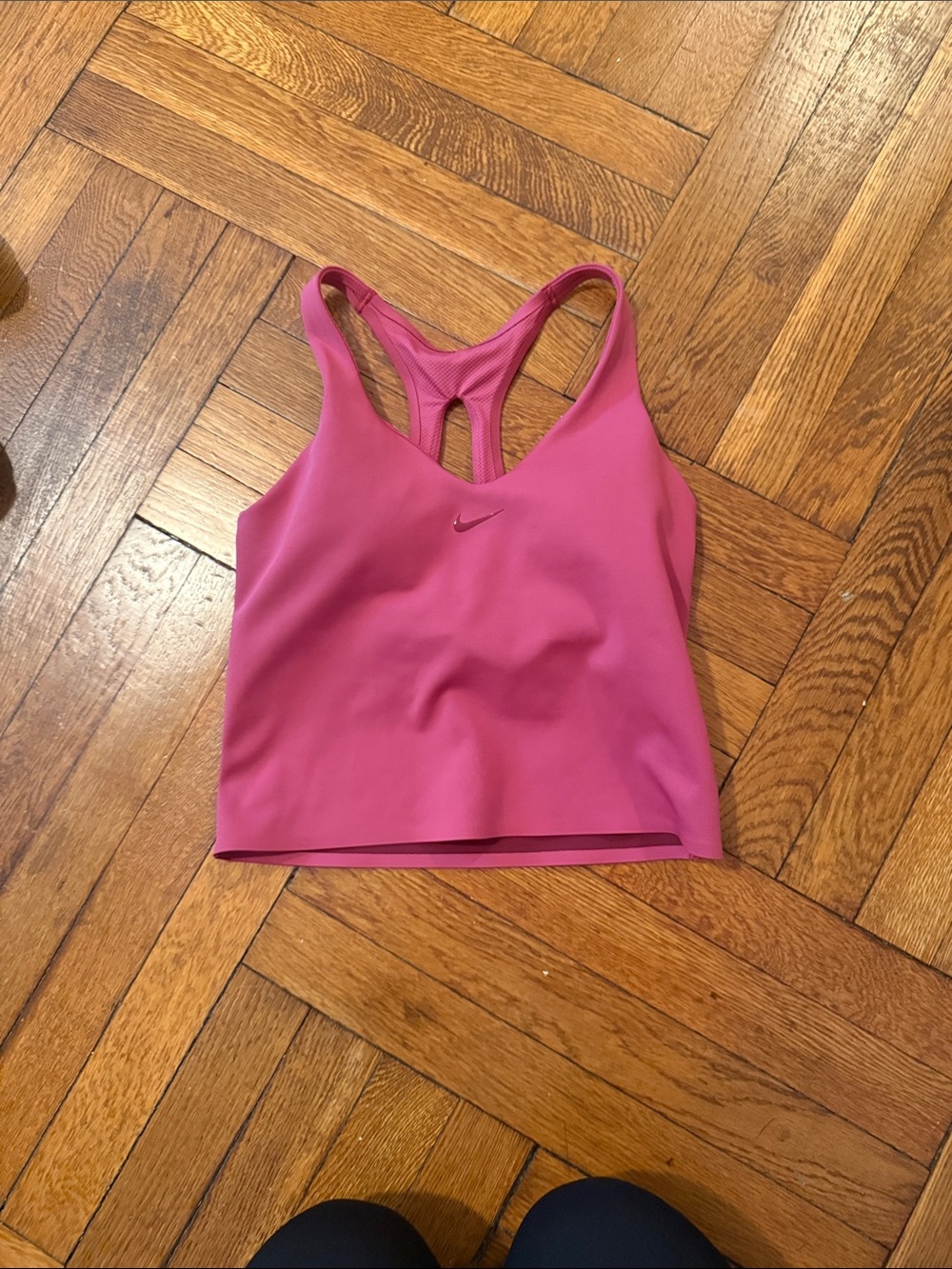 Nike Universa Magenta Racerback Crop Sports Bra Tank